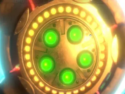 UFO Type 1 Animated and Game Ready Low-poly 3D model