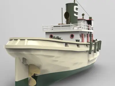 Steamship Karina 3D model