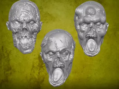 Zombie Collection v2 3D printable files for Action Figures 3D print model