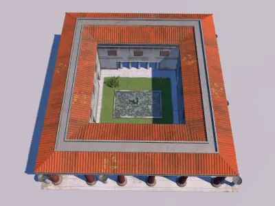 Greek classic house 3D model