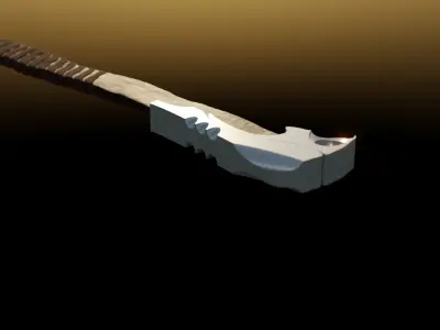 Scythe sacrificial axe Low-poly 3D model