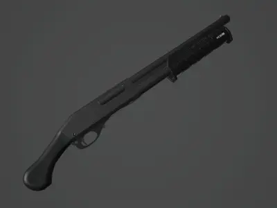 Remington 870 tac - 14 Low-poly 3D model