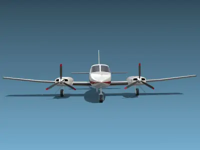 Cessna Chancellor private airplane 3D model