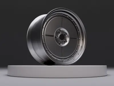 L4 wheel Low-poly 3D model