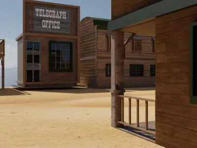 Western Town 3D model