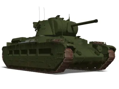 Mark II Matilda II  Zis-5 F-96 3D model