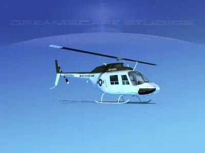 Bell OH-58B US Army 3 3D model