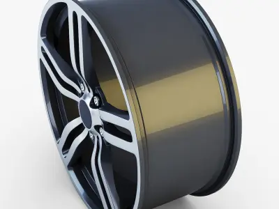 Style 167 wheel ferric gray Mid Poly Low-poly 3D model