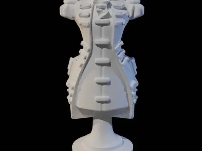 Queen stylized military uniform XVII-XVIII  3D model