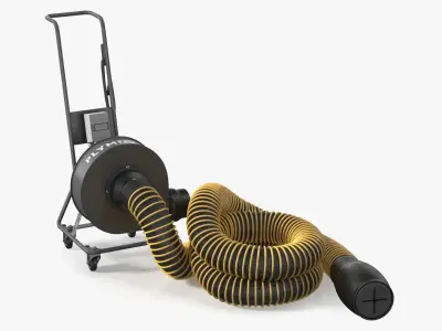FumeCaddie Vehicle Exhaust Extractor Rigged for Maya 3D model