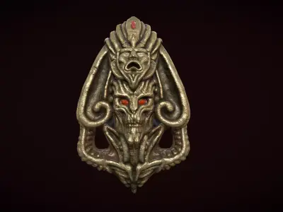 SkullShield 3D Model Low-poly 3D model