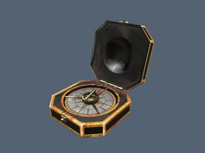 Jack Sparrows Compass Low-poly 3D model