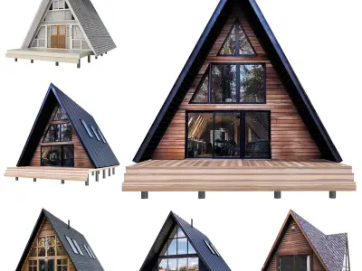 Forest houses 3D model