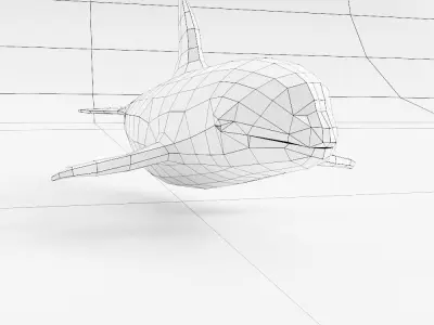 Killer Whale fish low poly 3d model  Low-poly 3D model