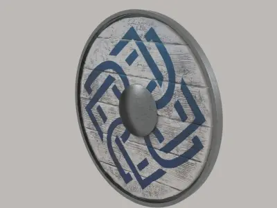 Viking Shield Textured 3D model