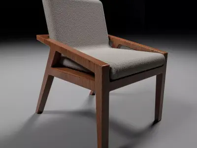Silla moderna modelo Exa Free 3D model
