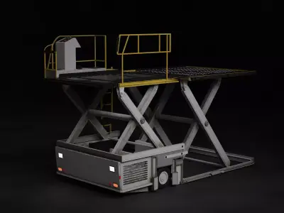 Aircraft Cargo Loader Low-poly 3D model