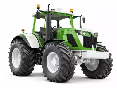 Generic Modern Farm Tractor Big Wheel Agricultural Tractor 3D model