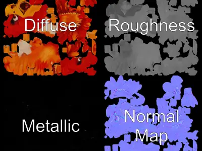 Vibrant Phoenix Bird Model Pack for Animation and Games Low-poly 3D model