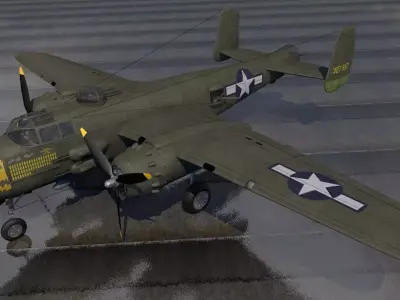 North American B-25J Mitchell - The Strafer 3D model