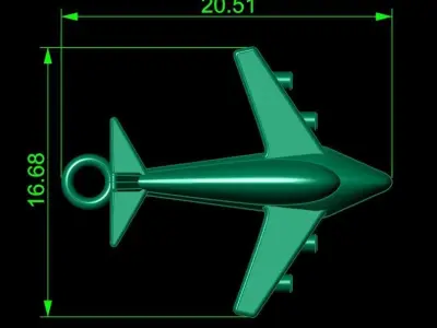 Airplane Pendant 3D print model