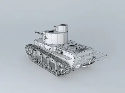 T 24 Soviet Tank 3D model