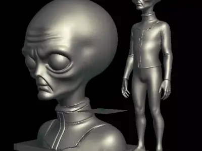 Skinny bob Alien 3D print model