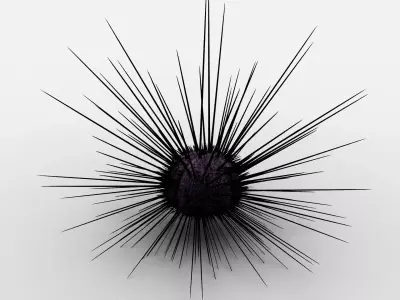 Sea urchin Low-poly 3D model