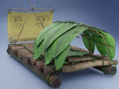 Survival Ship Low-poly 3D model