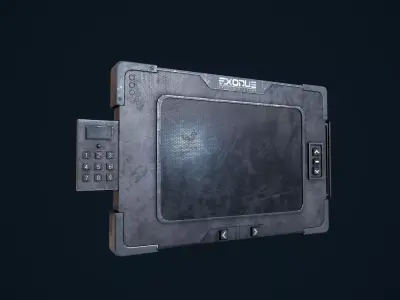 Sci-Fi Monitor Low-poly 3D model buy