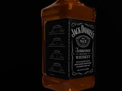 WHISKEY JACK DANIELS Free low-poly 3D model