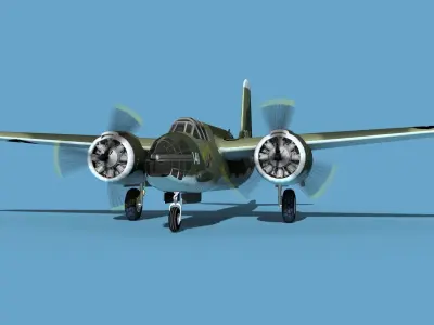 Douglas A-20A Havoc V03 3D model