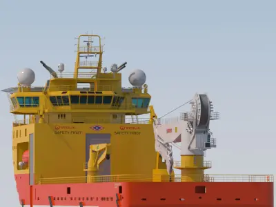 Offshore Construction Vessel Viking Poseidon 3D model