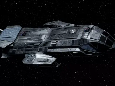 Spaceship  Low-poly 3D model