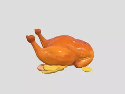 Roast Chicken by Tripo Free low-poly 3D model