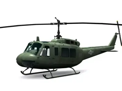 Army UH 1 Low-poly 3D model