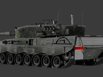 Leopard II AV 120 mm tank 3D model