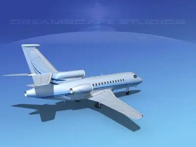 Dassault Falcon 900 V12 3D model