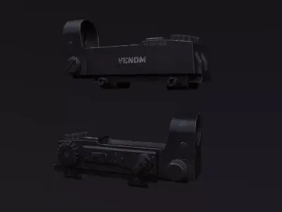 Venom Red Dot Sight Low-poly 3D model