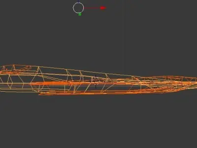 FA-XX fighter jet in flight Low-poly 3D model