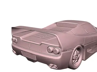 Ferrari F50 1995 Classic Supercar 3D Print Model 3D print model