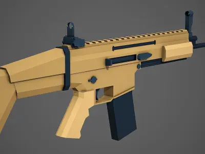 Stylized Scar-L Low Poly Mobile Ready Low-poly 3D model