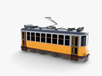 Historic tram V8 3D model