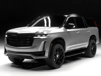 SUV car Low-poly 3D model