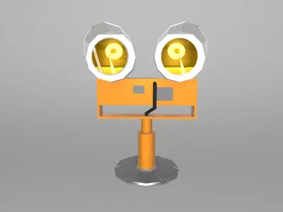 Elevated Runway Guard Light Model Free 3D model