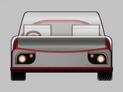 Spider rear car Free 3D model