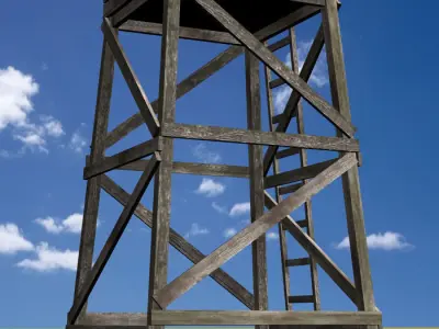 Guard tower 03 low poly Low-poly 3D model