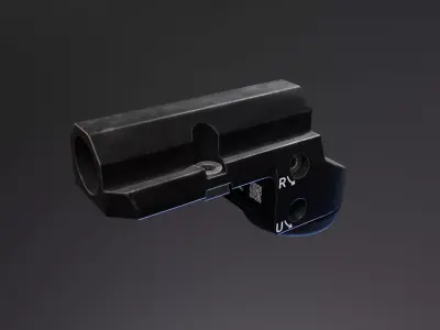 DeltaPoint Micro RedDot Low-poly 3D model