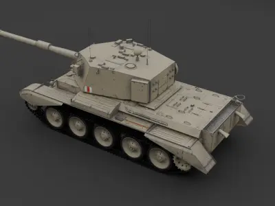 FV4101 Charioteer British tank destroyer 3D model