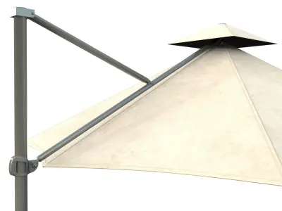 Outdoor Umbrella Realistic Low poly  Low-poly 3D model
